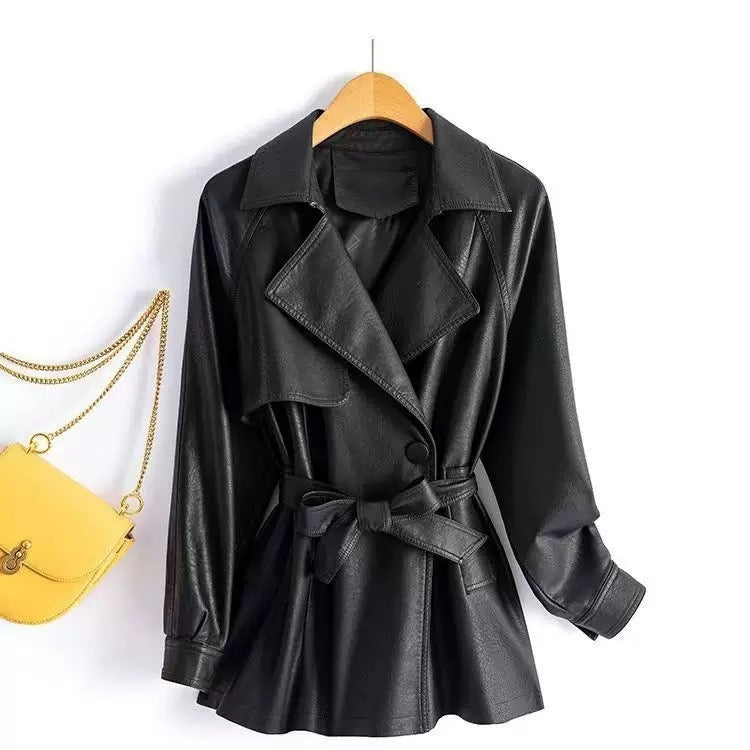 Leather coat