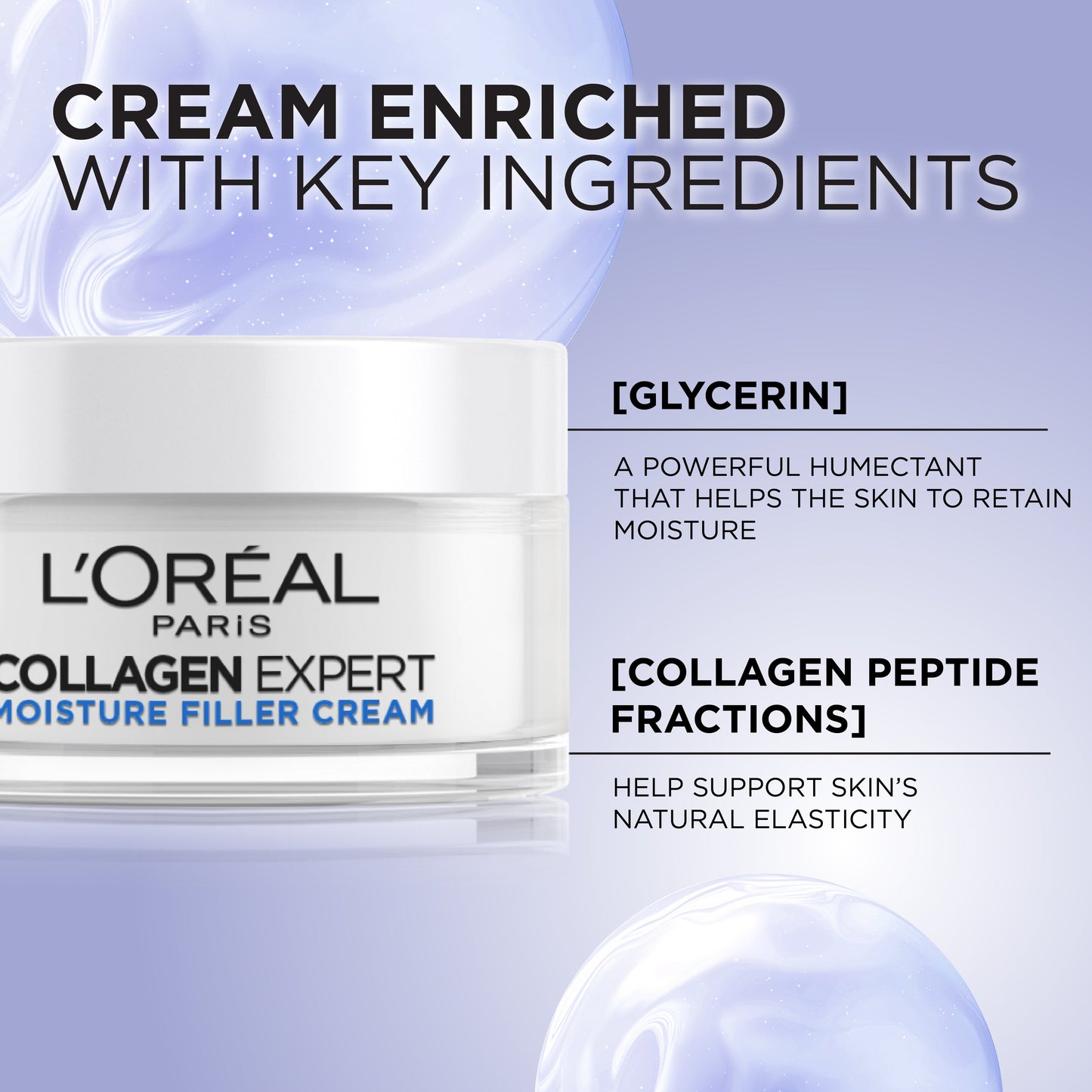 L’Oréal Paris, Collagen Expert Moisture-Filling Cream, With Glycerin & Collagen Peptide Fractions, for Firmness Boosting and Improved Elasticity, 50ml