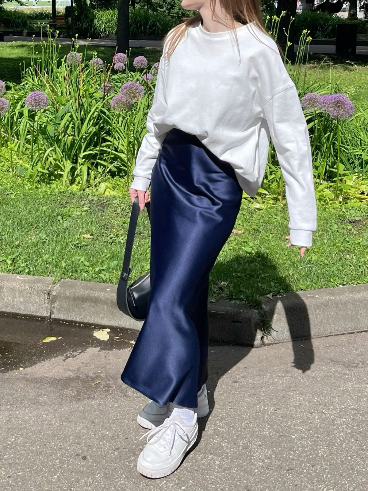Satin skirt