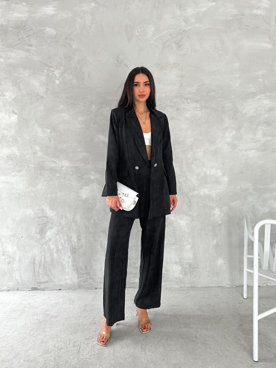 طقم زيتي واسود