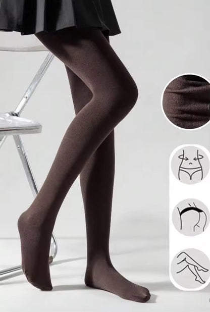 Opaque brown tights
