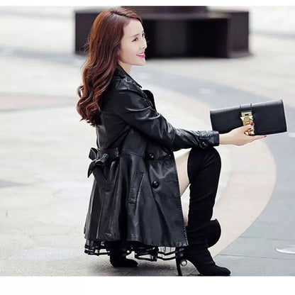 New mini leather coat