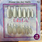 Fake nails 12 pieces with plastic glue