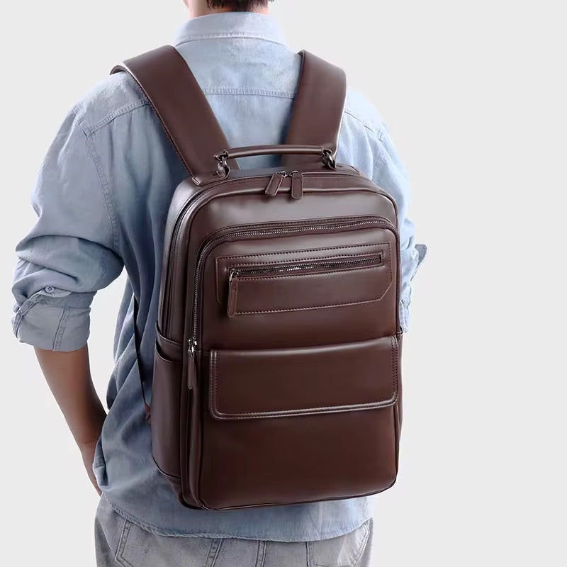 Leather backpack