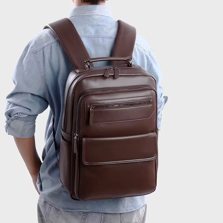 Leather backpack