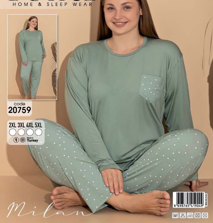 Cotton pijama big size