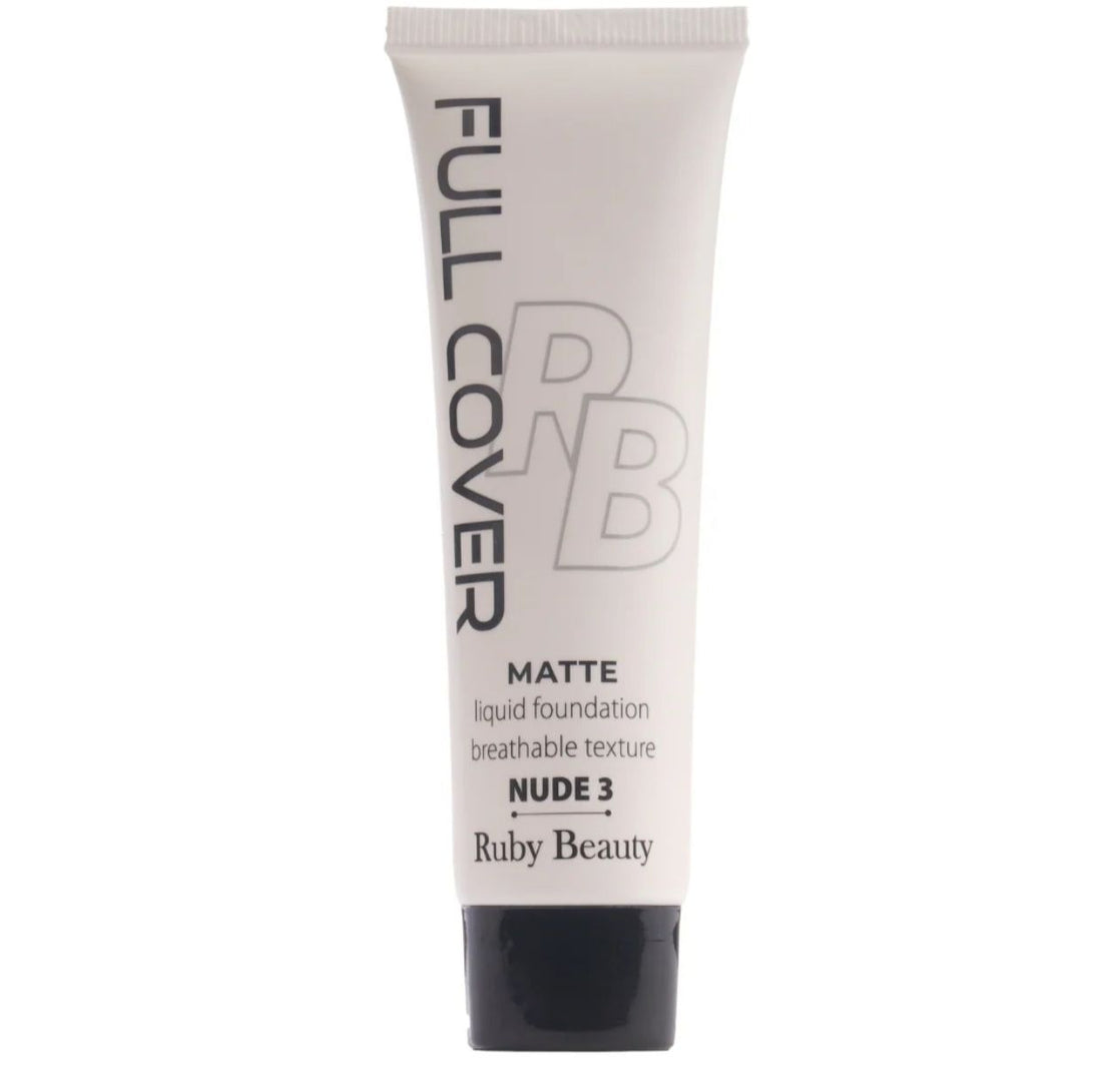 Ruby beauty full cover Matte foundation Nude 3