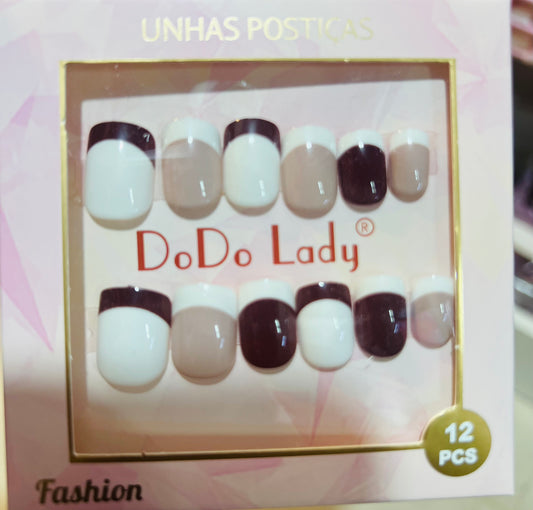 Fake nails 12 pieces with plastic glue