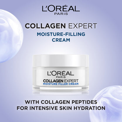 L’Oréal Paris, Collagen Expert Moisture-Filling Cream, With Glycerin & Collagen Peptide Fractions, for Firmness Boosting and Improved Elasticity, 50ml