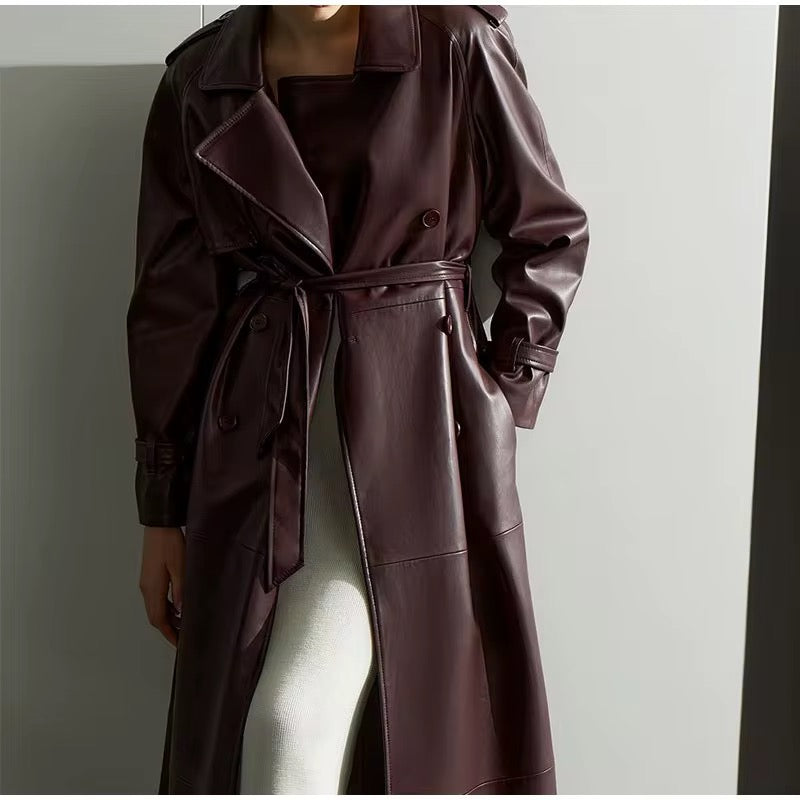 Leather coat
