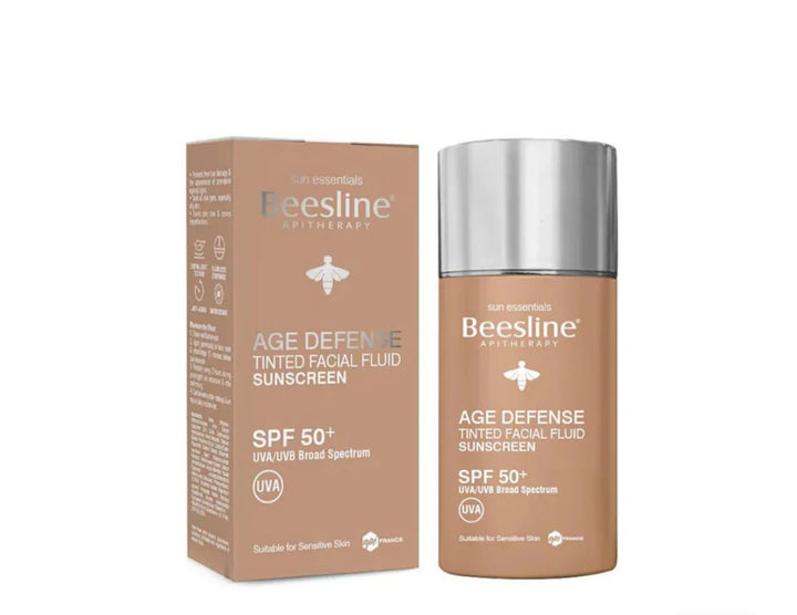 Beesline Age defense tinted facial fluid sunscreen