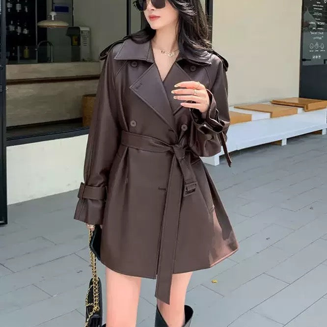 Leather coat