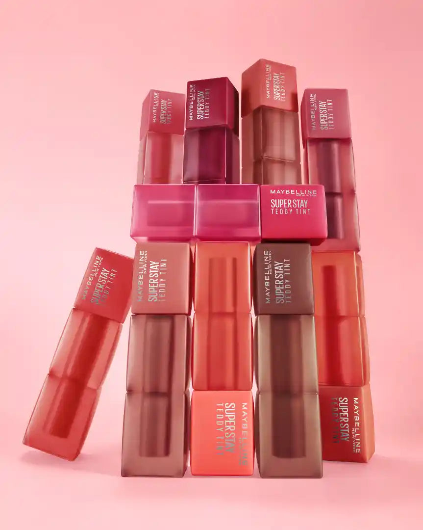 MAYBELLINE, NEW YORK SUPER STAY TEDDY TINT SOFT BLURRED MATTE LIP TINT 12H LONGWEAR TRANSFER PROOF