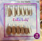 Fake nails 12 pieces with plastic glue