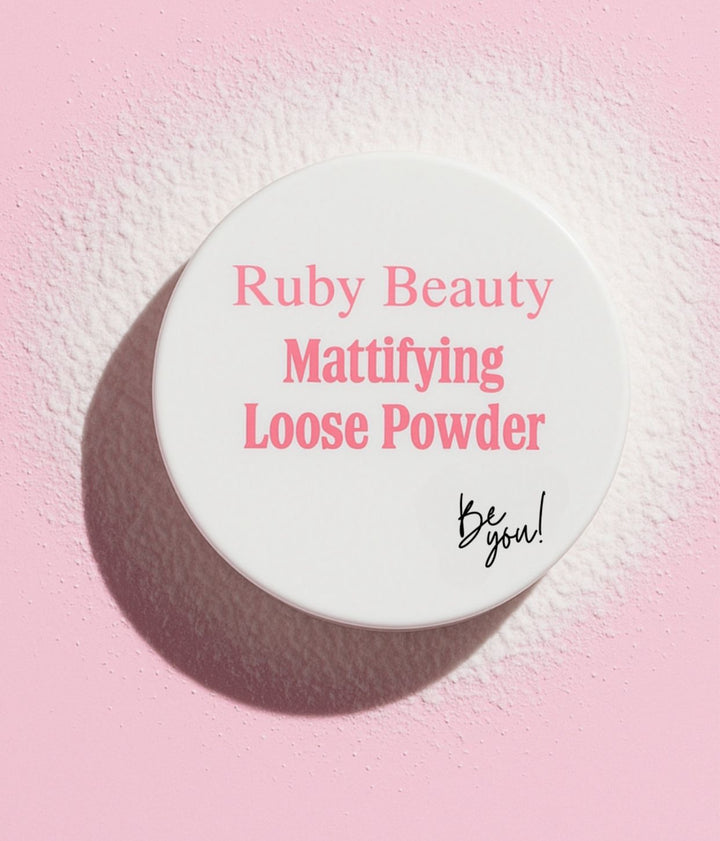 Ruby Beauty Mattifying Loose Powder – Shine Control for All-Day Wear