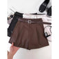 Leather shorts