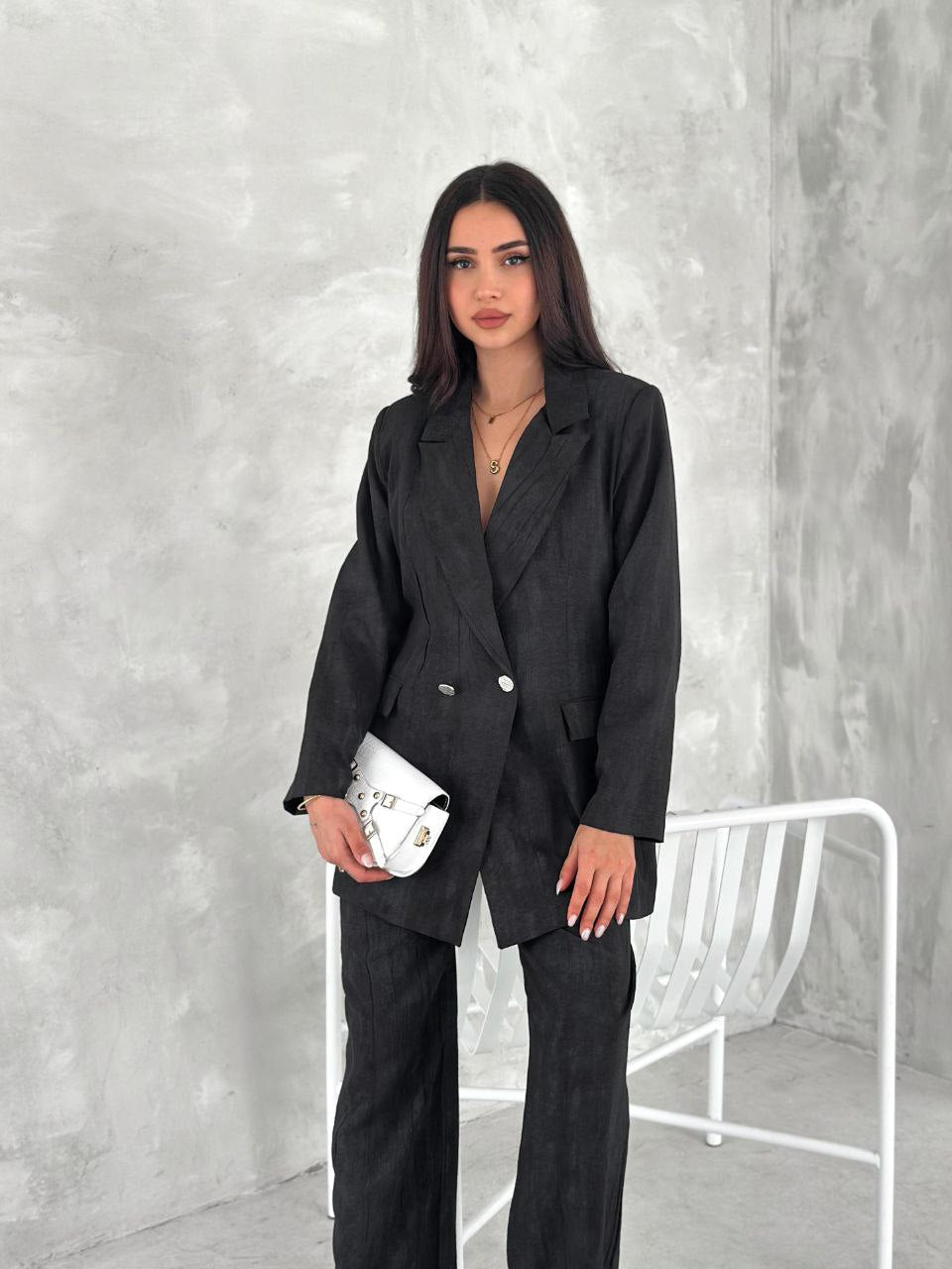 طقم زيتي واسود