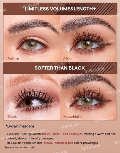 SHEGLAM ALL-IN ONE VOLUME &LENGTH MASCARA MASCARA VOLUME & LONGUEUR TOUT-EN -UN