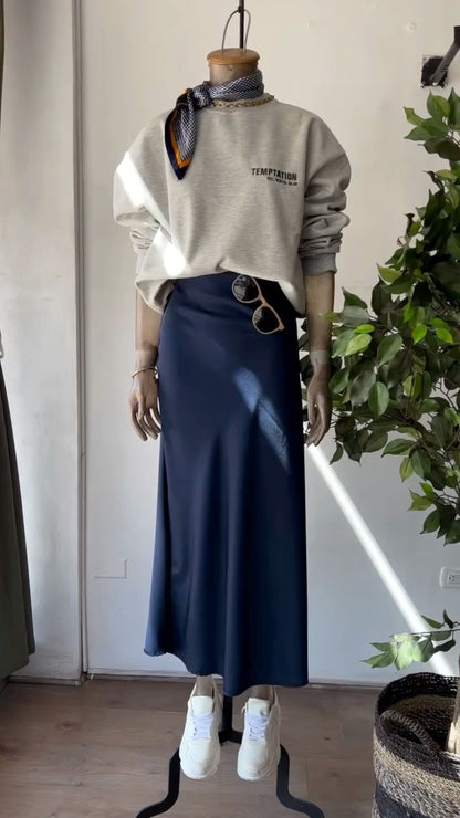 Satin skirt