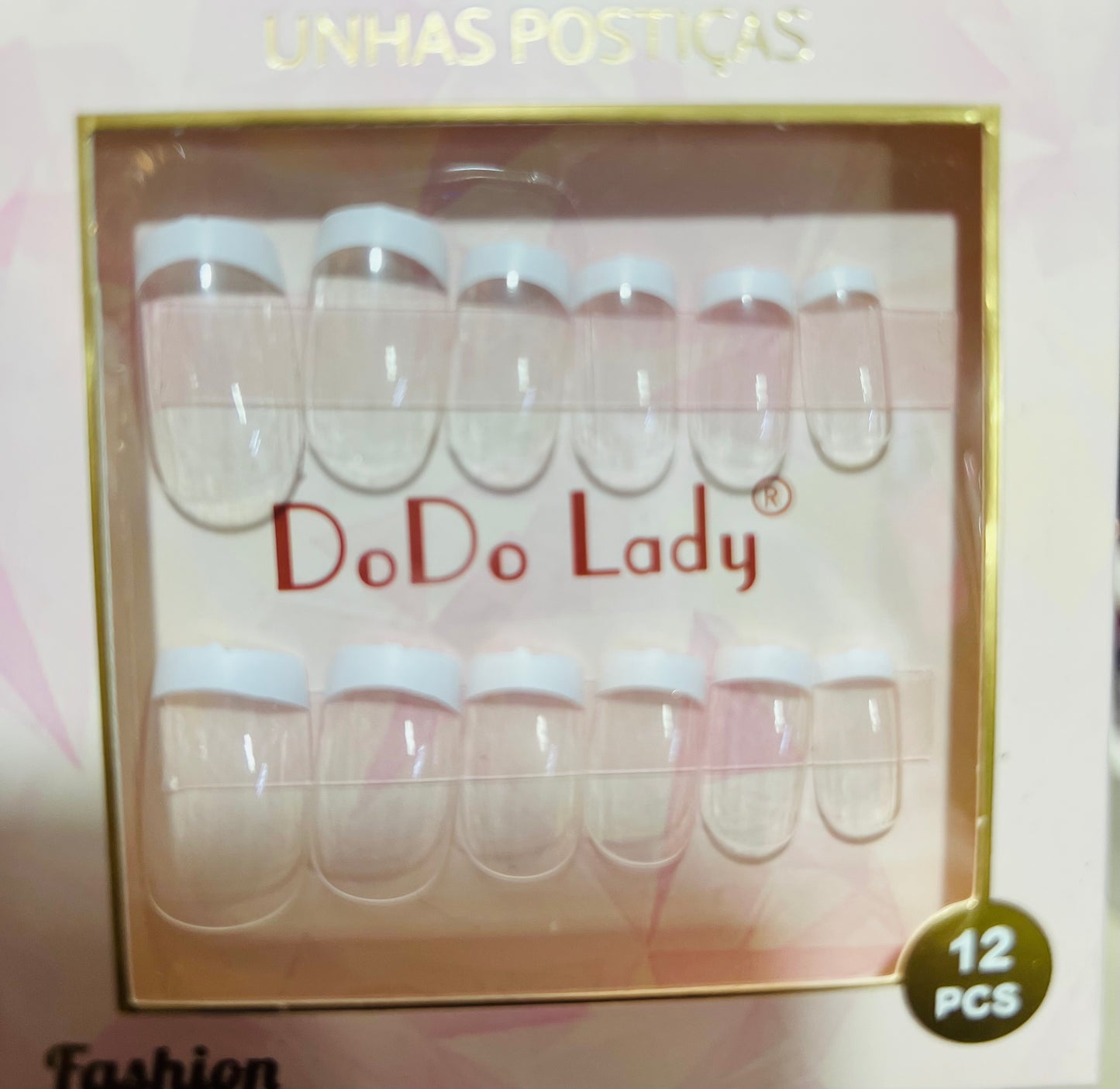 Fake nails 12 pieces with plastic glue