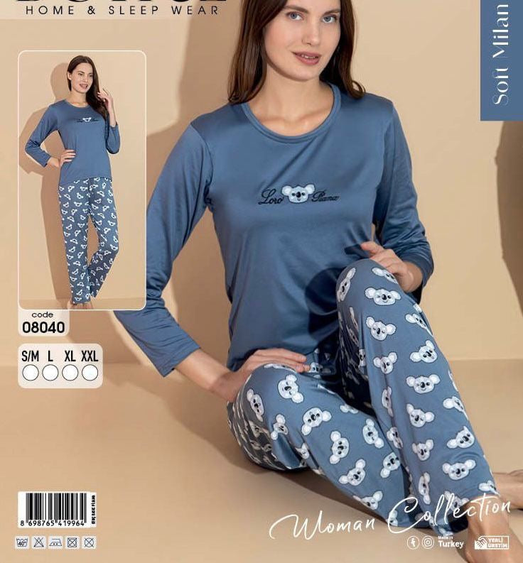 Soft milan pijama high quality