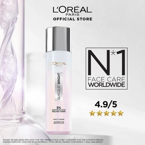 L’Oréal Paris 5% Glycolic Acid Peeling Toner For Instant Glowing Skin 128ml