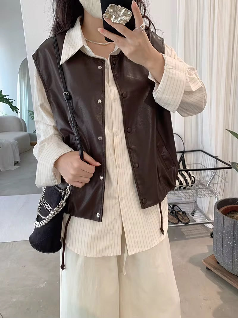 Leather vest