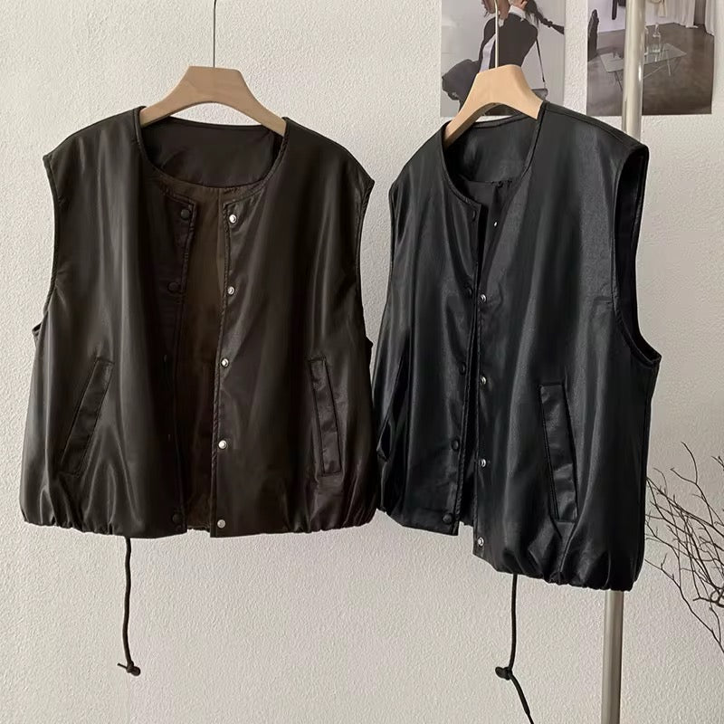 Leather vest