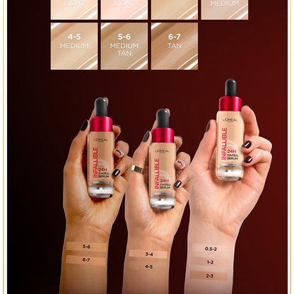 New From L’OREAL PARIS 
INFALLIBLE 24h TINTED SERUM