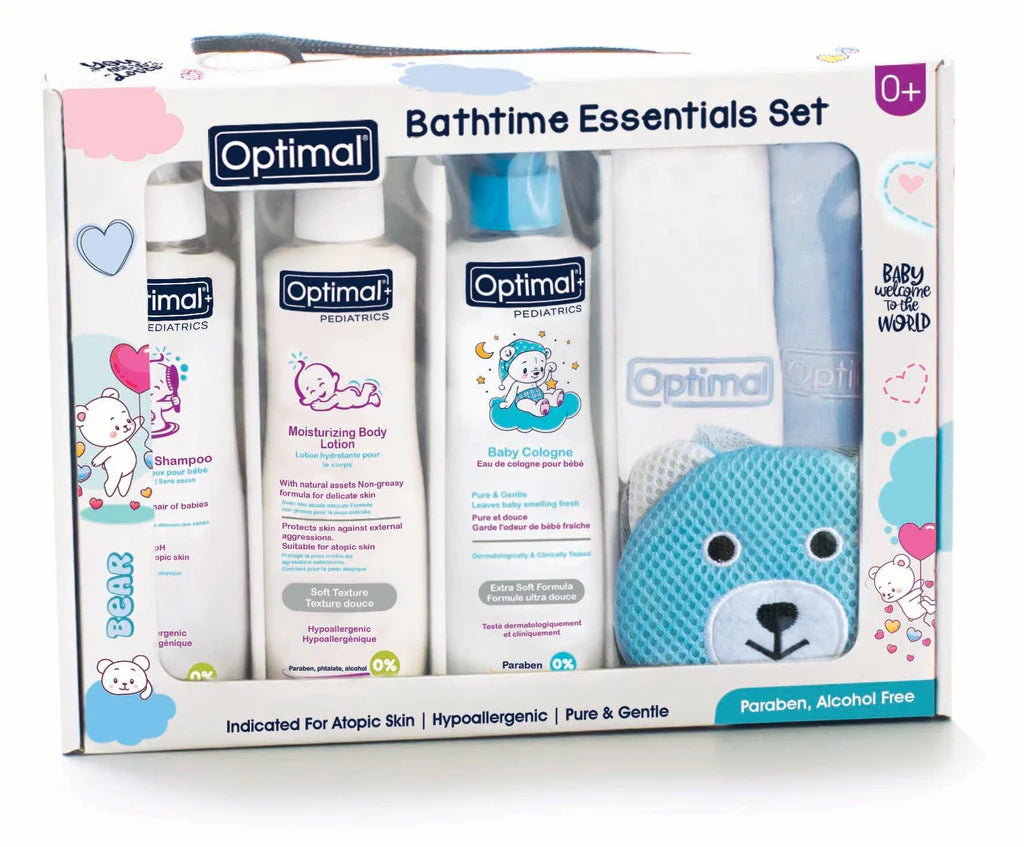 Optimal bathtime essentials set