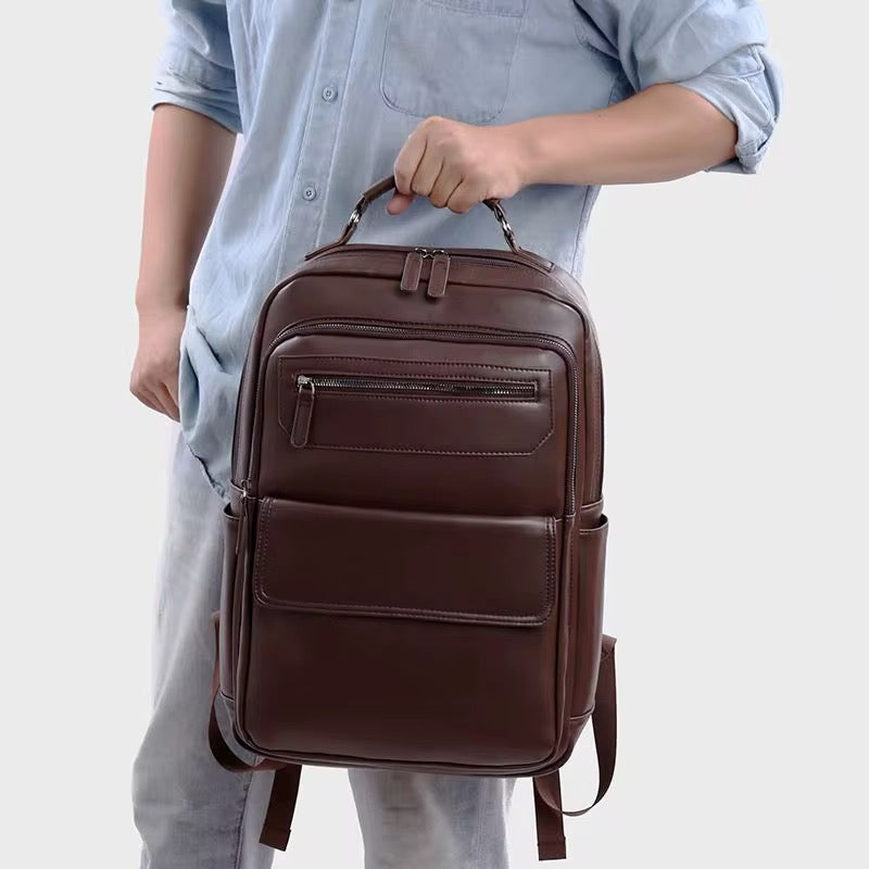 Leather backpack