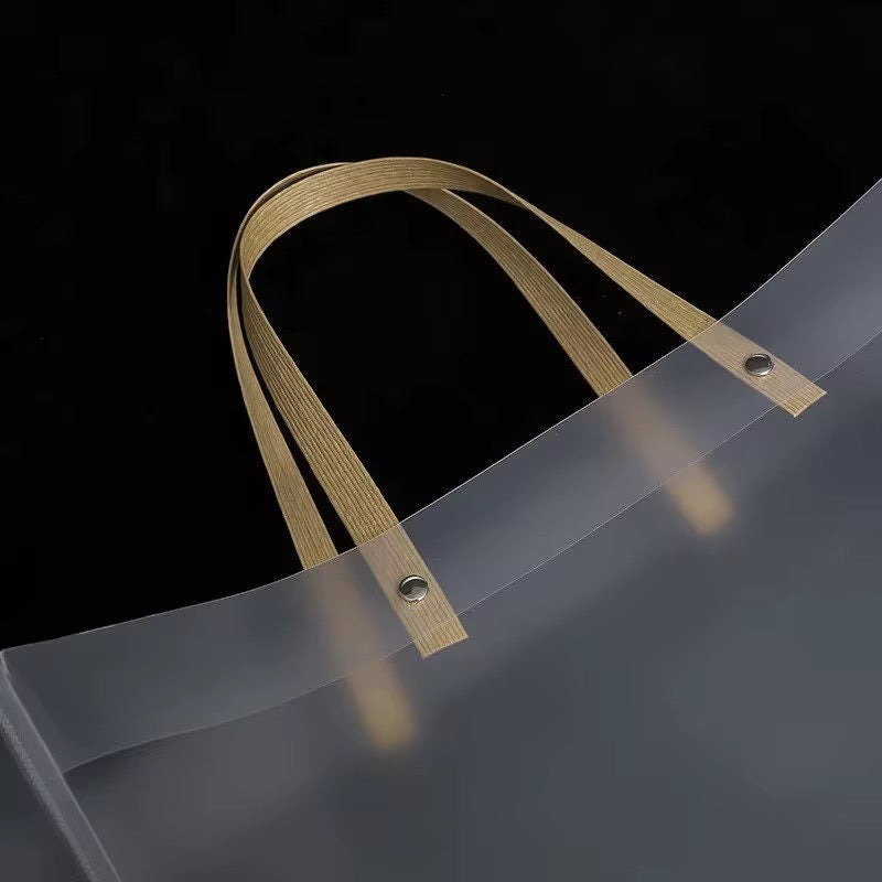 Plastick gift bags 4 colors pink/blue/beige/white