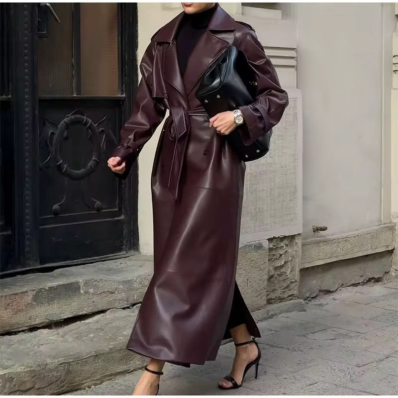 Leather coat