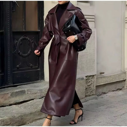 Leather coat
