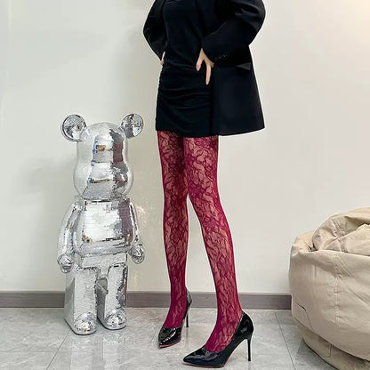 Net stockings women's summer thin leopard print bottoming pantyhose trend Sexy Slim legs Europe