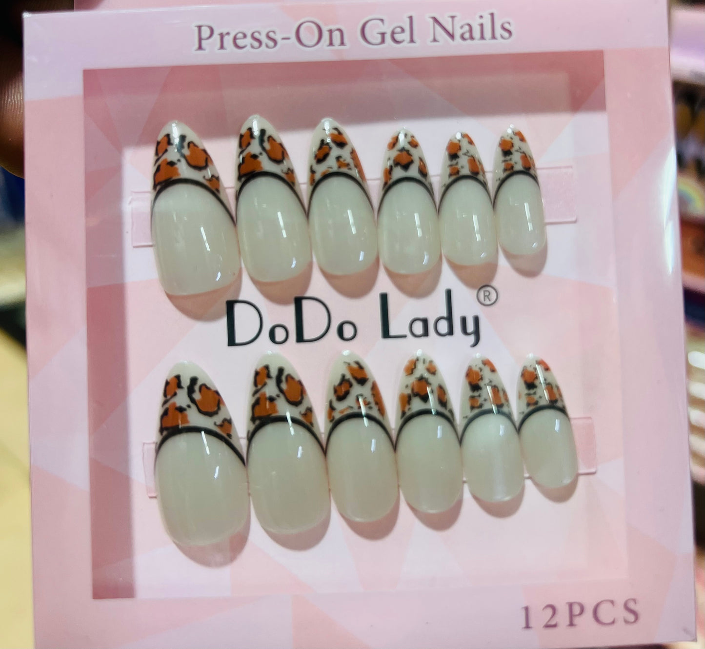 Fake nails 12 pieces with plastic glue