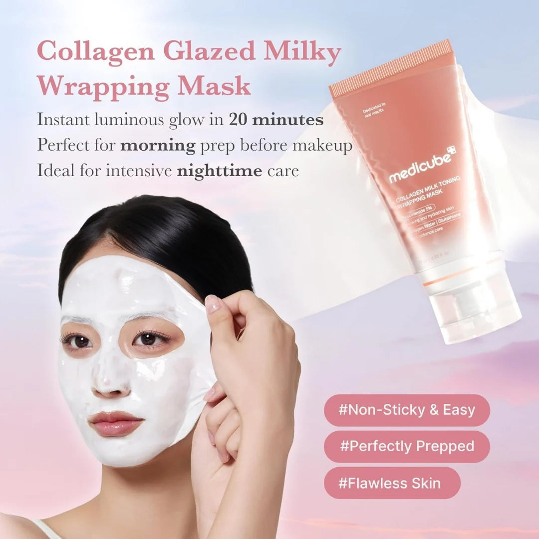 Medicube collagen milk toning wrapping mask