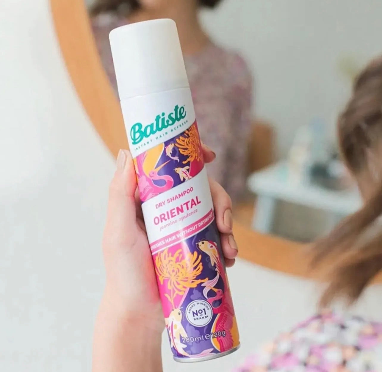 Batiste instant hair refresh
Dry shampoo oriental Jasmine opulence
