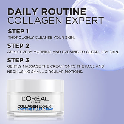 L’Oréal Paris, Collagen Expert Moisture-Filling Cream, With Glycerin & Collagen Peptide Fractions, for Firmness Boosting and Improved Elasticity, 50ml