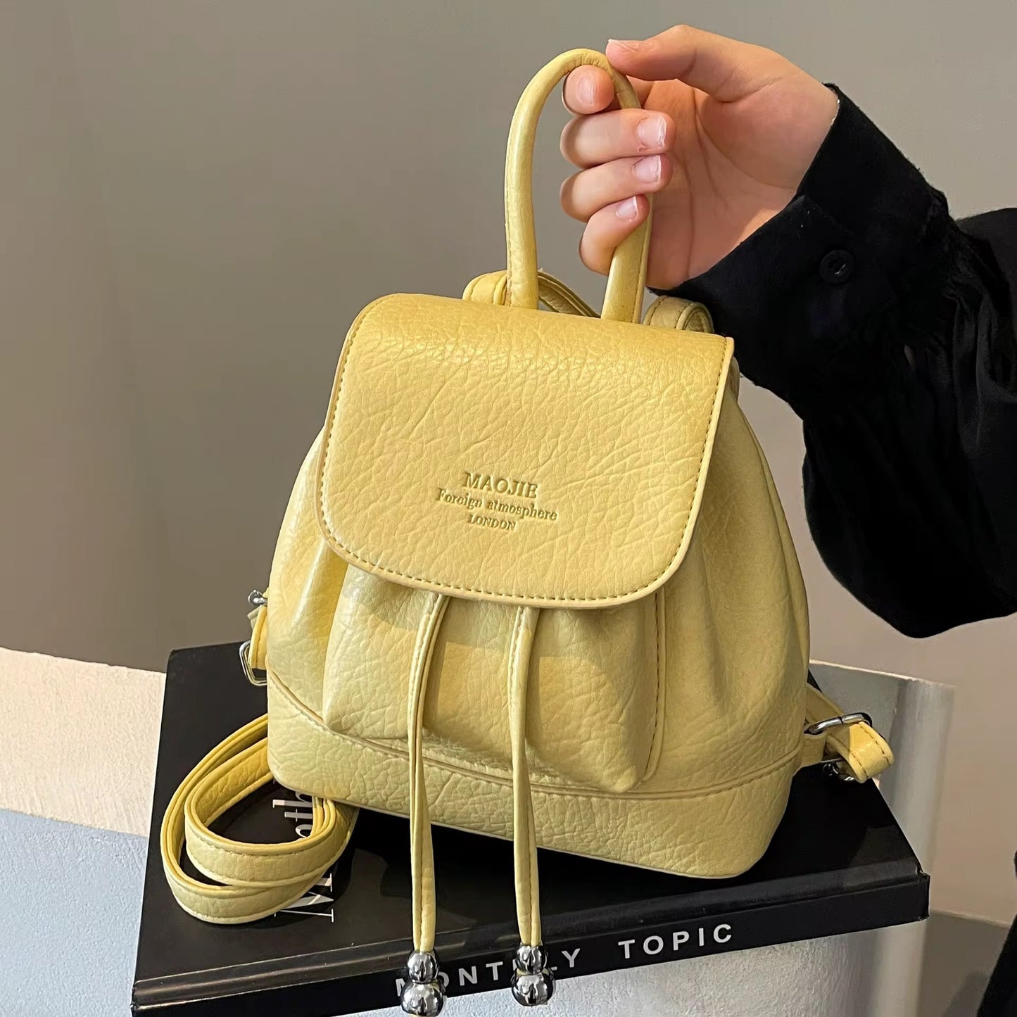 Leather backpack