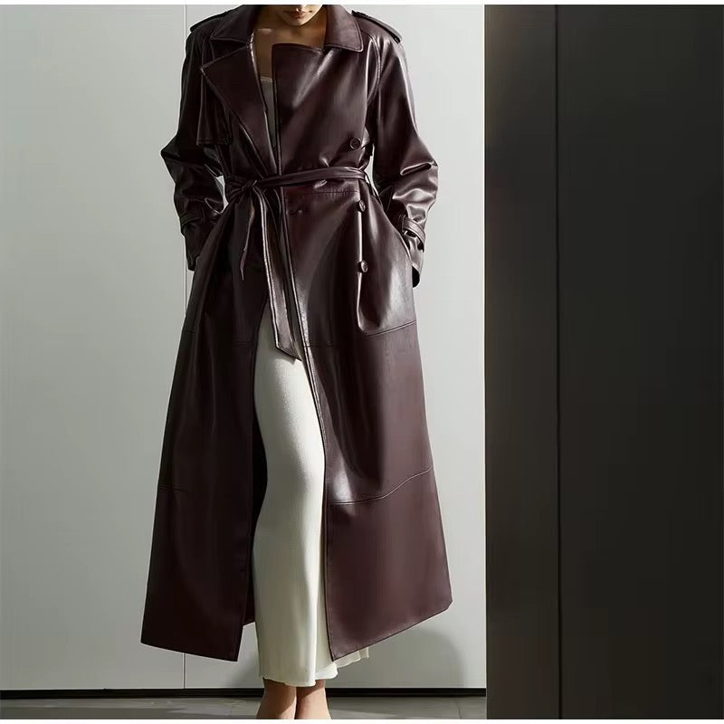 Leather coat