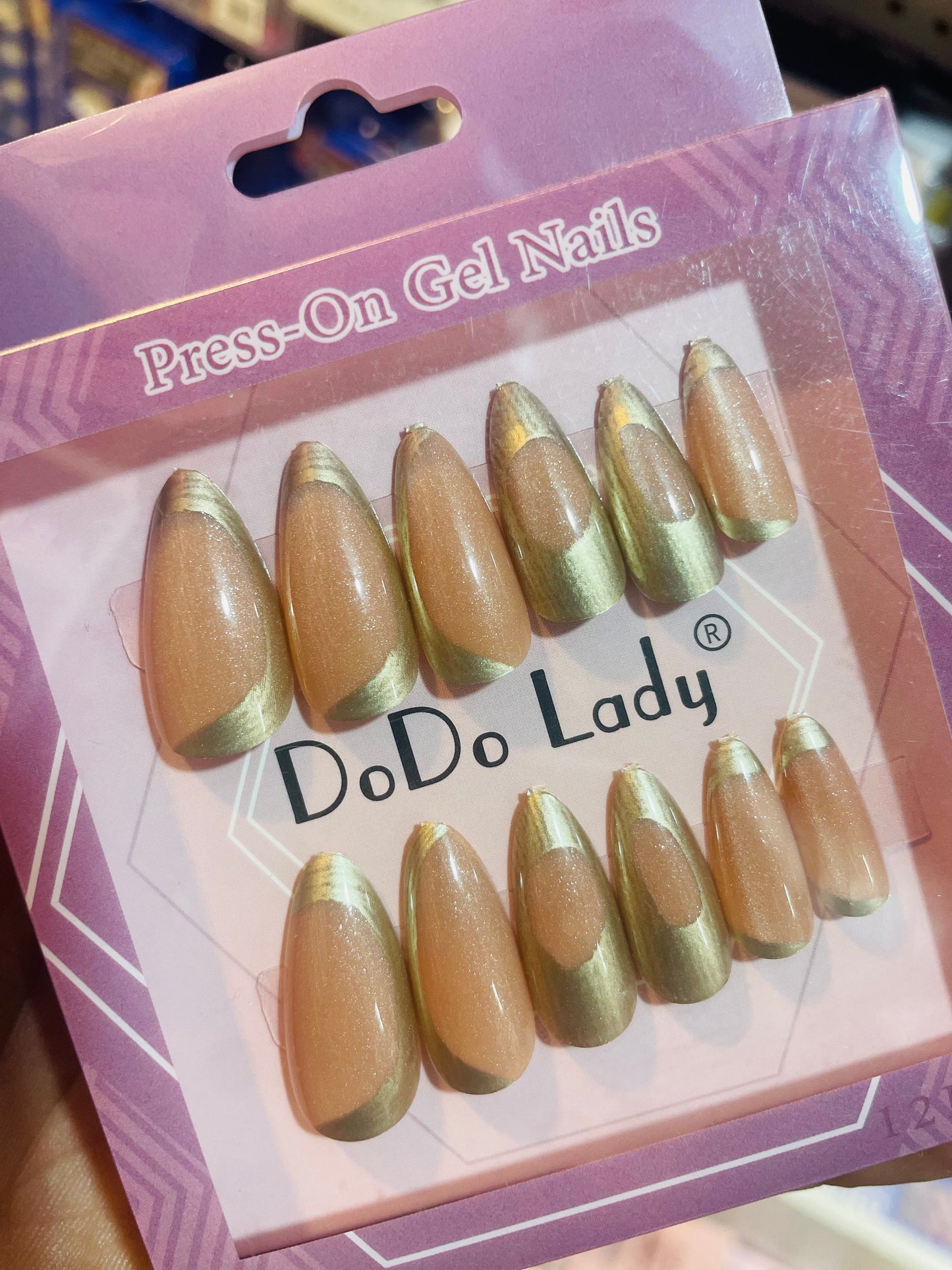 Fake nails 12 pieces with plastic glue