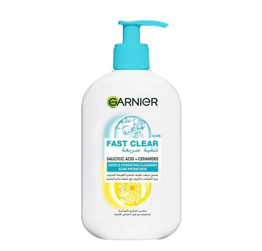 Garnier Fast Clear Gentle Hydrating Cleanser – Salicylic Acid + Ceramides