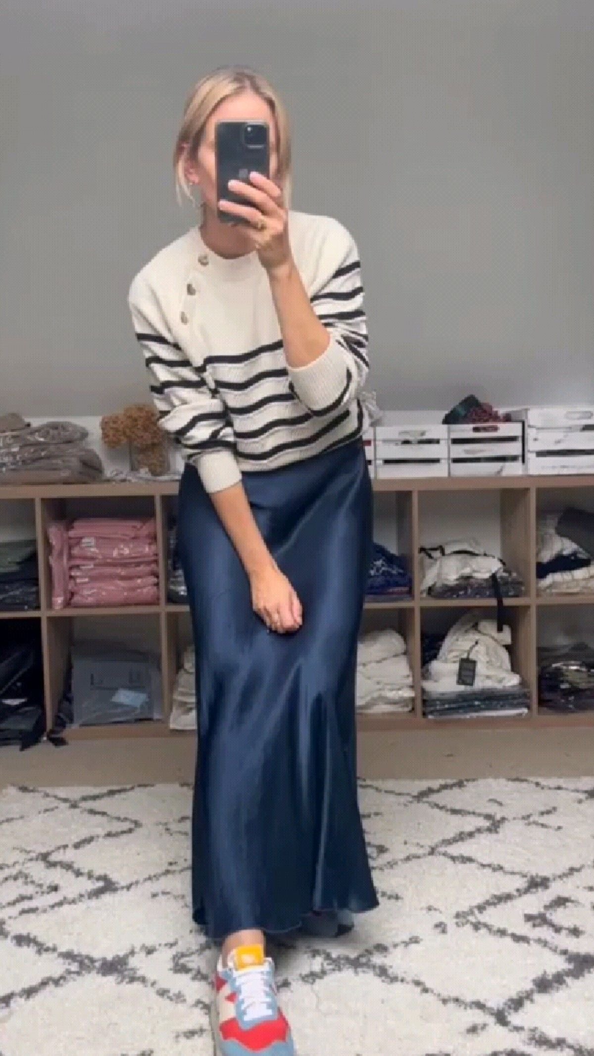 Satin skirt