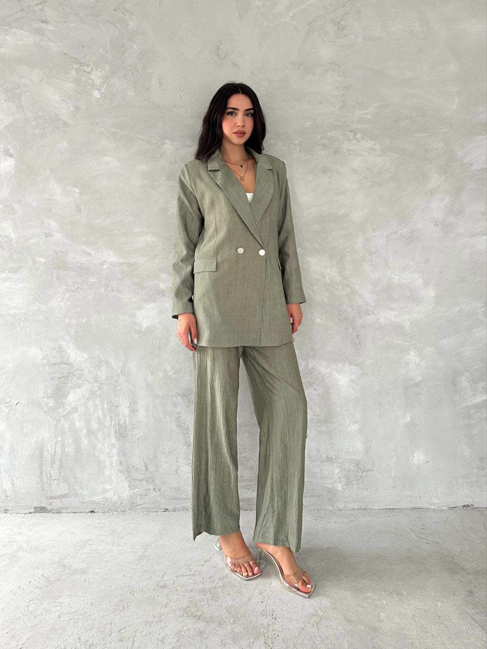 طقم زيتي واسود