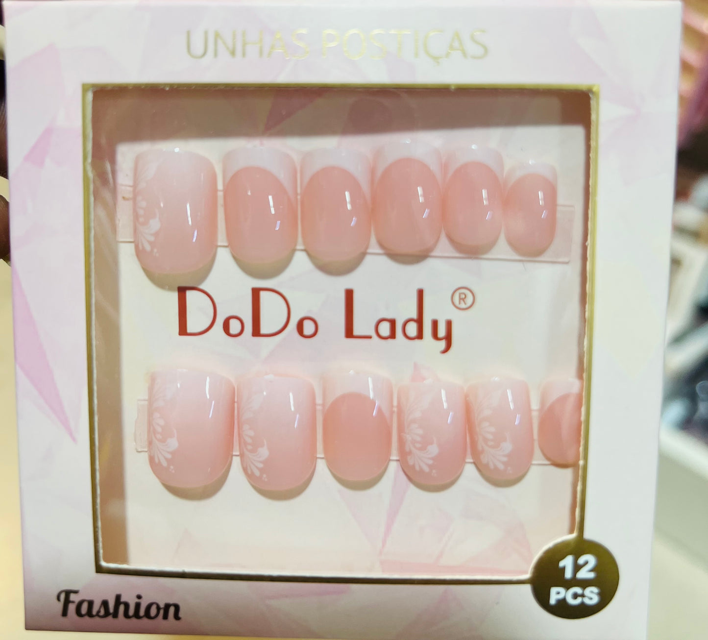 Fake nails 12 pieces with plastic glue