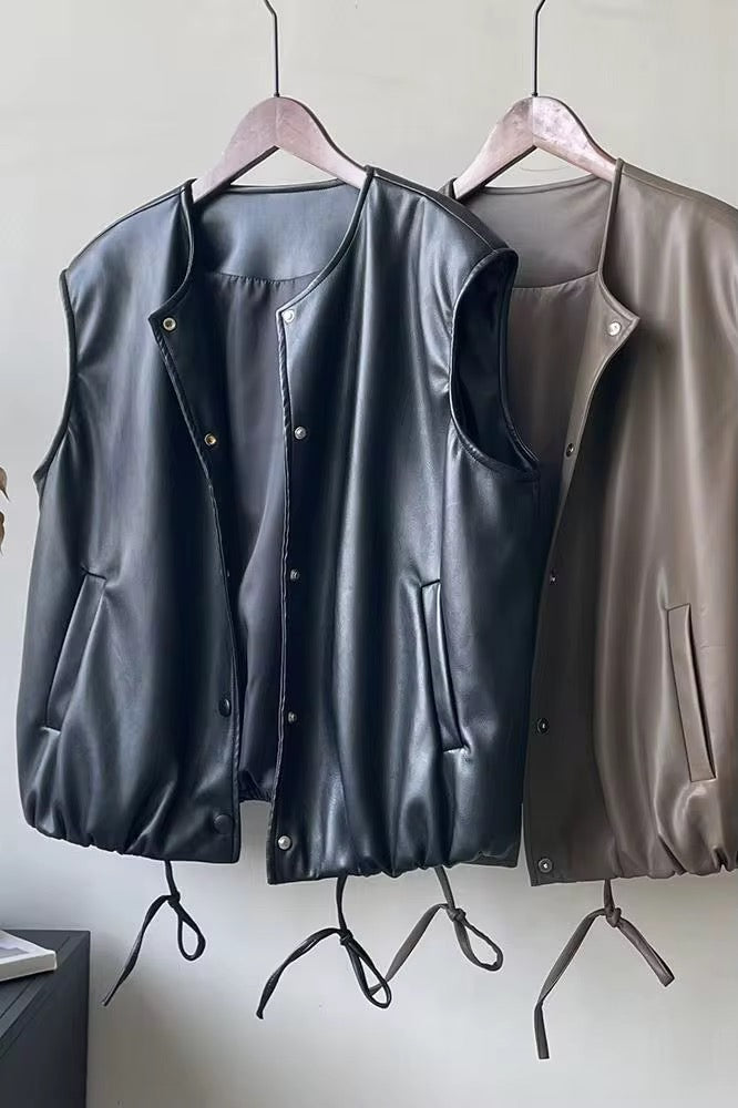 Leather vest