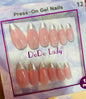 Fake nails 12 pieces with plastic glue