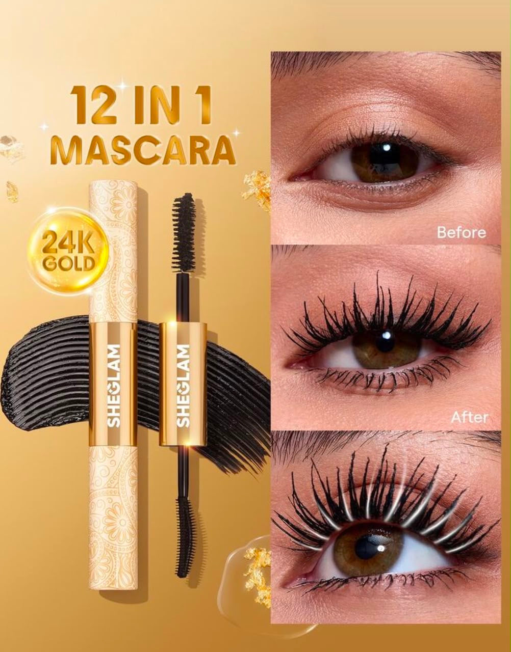 SHEGLAM_ALL-IN-ONE 24K MULTI-EFFECT MASCARA MULTI-EFFETS TOUT -EN-UN 24K