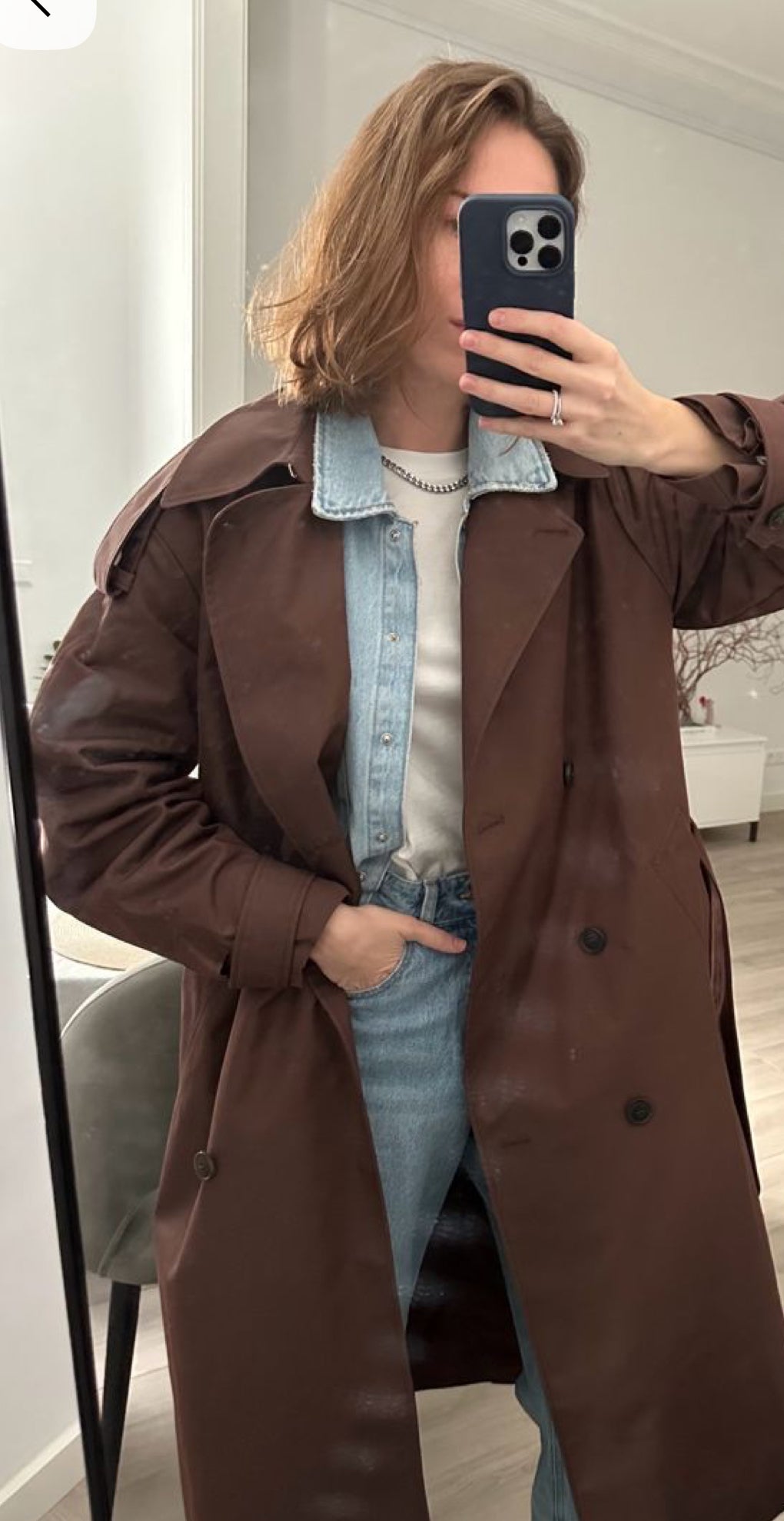 Leather coat